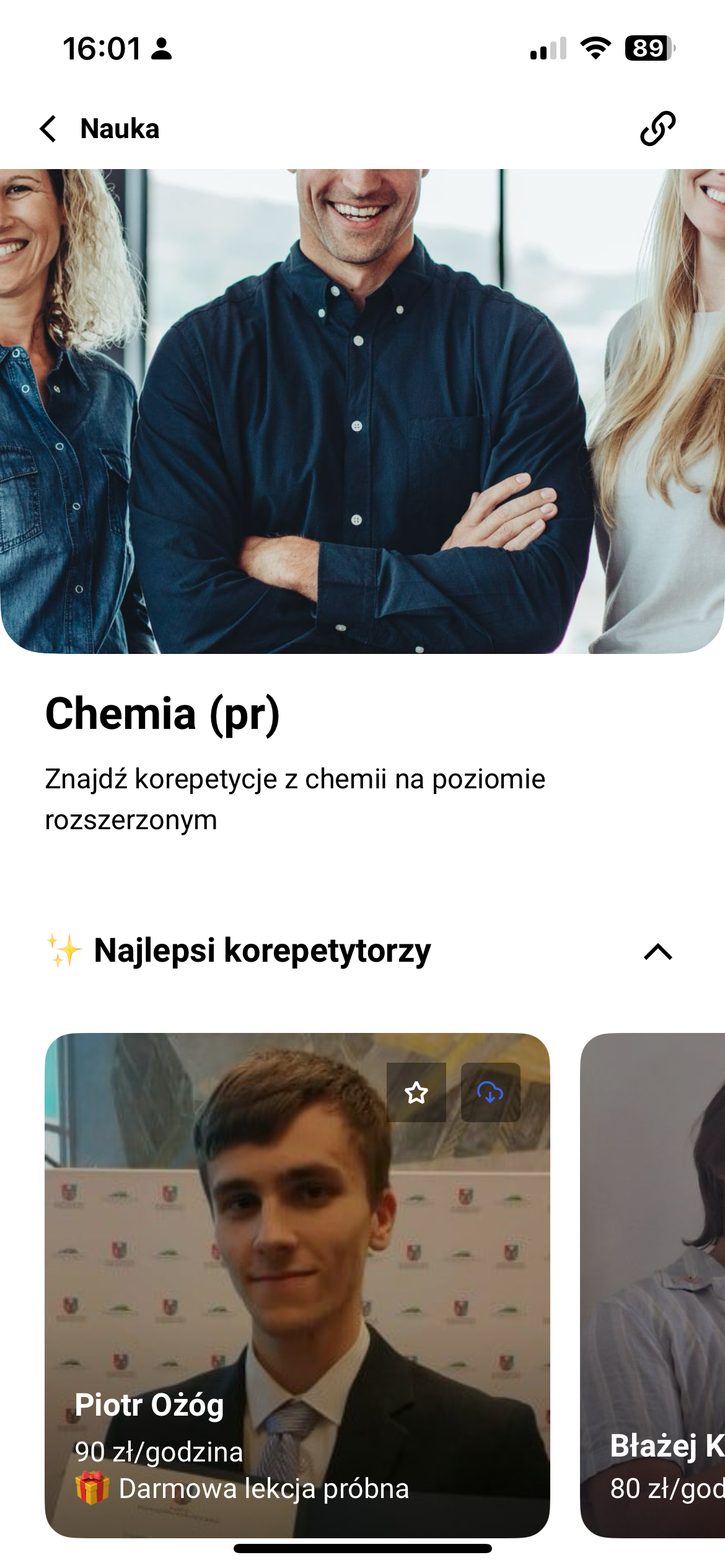 Korepetycje z chemii