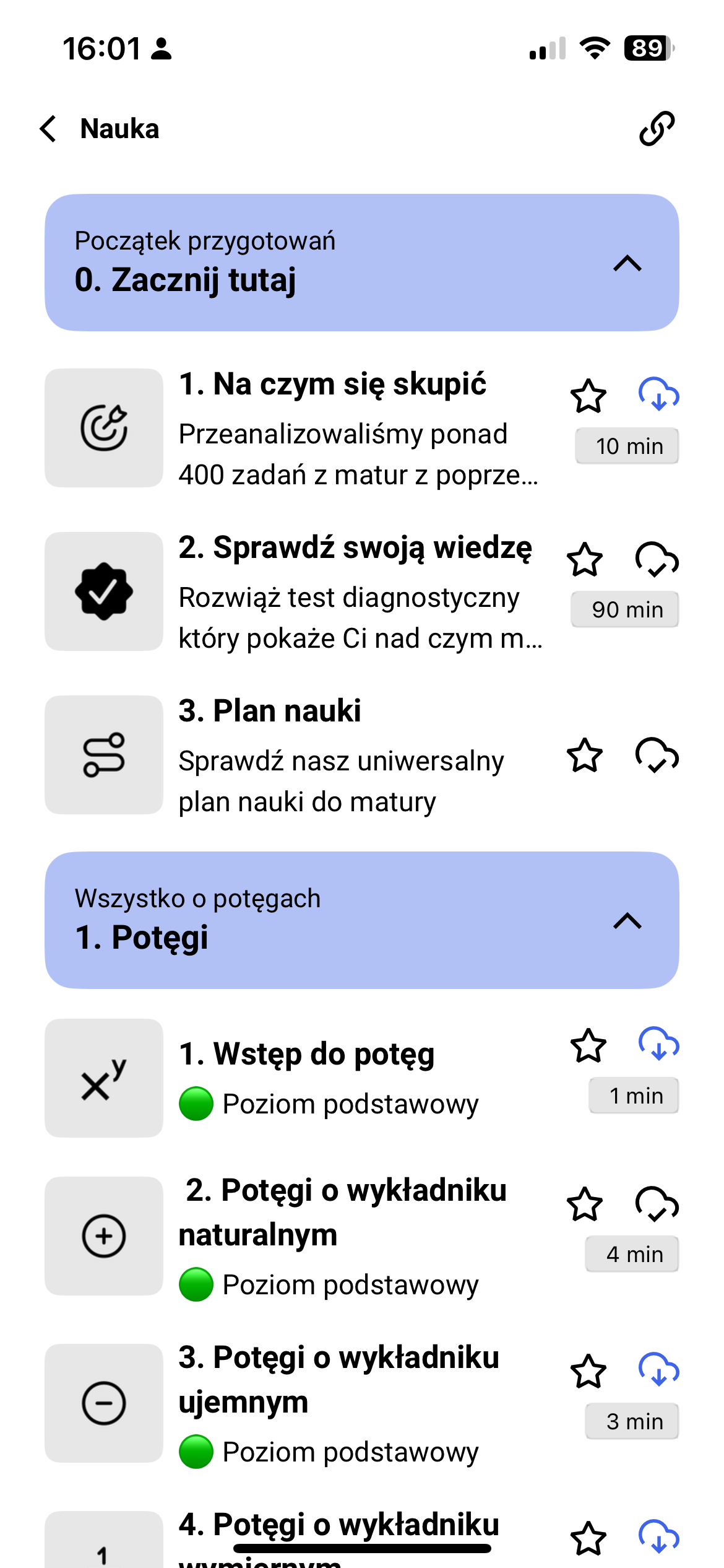 Plan nauki matematyki
